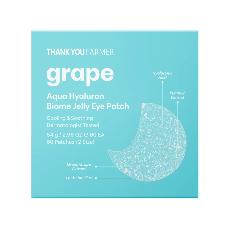 THANK YOU FARMER Grape aqua hyaluron biome jelly eye patch 84g